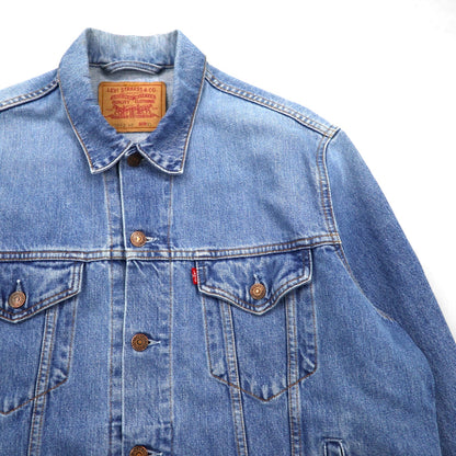 Levi's 90s Italian Made Euro Model Denim Trucker Jacket, Size XL, Indigo and Blue, 70503 0407