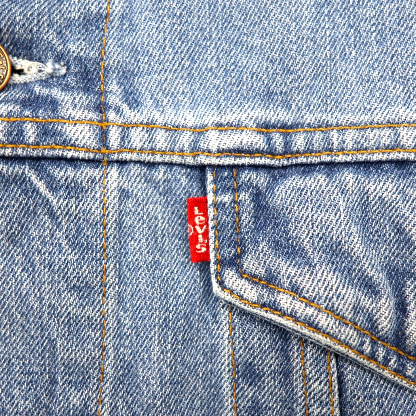 Levi's 90s Italian Made Euro Model Denim Trucker Jacket, Size XL, Indigo and Blue, 70503 0407