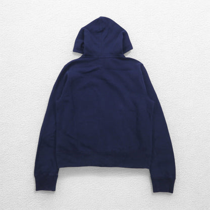 POLO RALPH LAUREN Full Zip Hoodie L Navy Cotton Small Pony Embroidery Double Zip