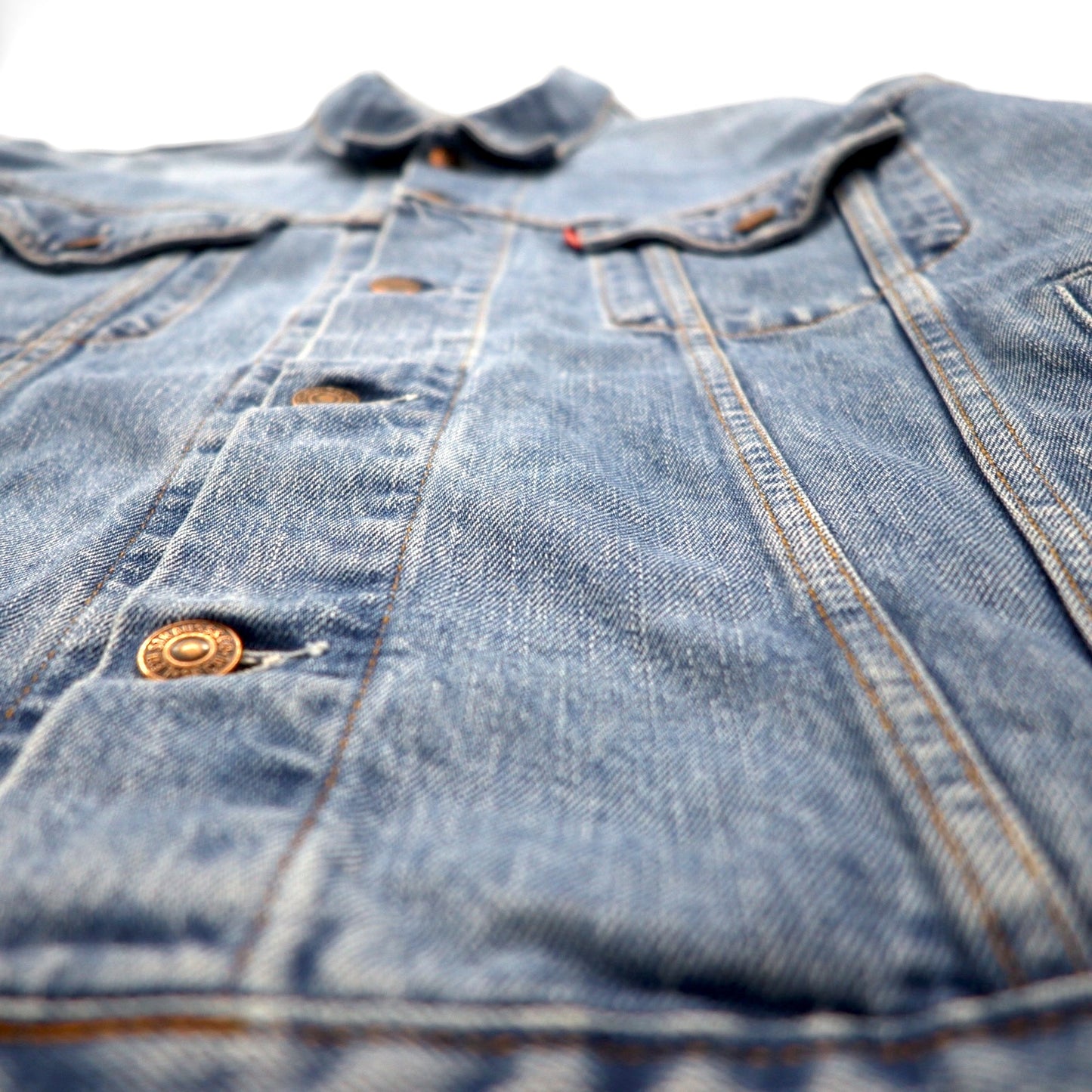 Levi's 90s Italian Made Euro Model Denim Trucker Jacket, Size XL, Indigo and Blue, 70503 0407