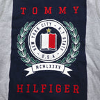 TOMMY HILFIGER Printed Crew Neck Sweatshirt S Grey Cotton MW0MW09466