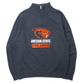 日本然リトテ-古着オンライン-JERZEES ハーフジップ カレッジ スウェット L グレー コットン 裏起毛 NCAA OREGON STATE ホンジュラス製-JERZEES Half Zip College Sweatshirt L Gray Cotton brushed lining NCAA OREGON STATE Honduras Made