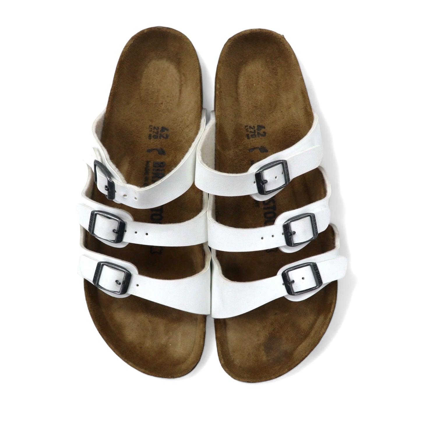 BIRKENSTOCK ドイツ製 フロリダ サンダル 27cm ホワイト レザー