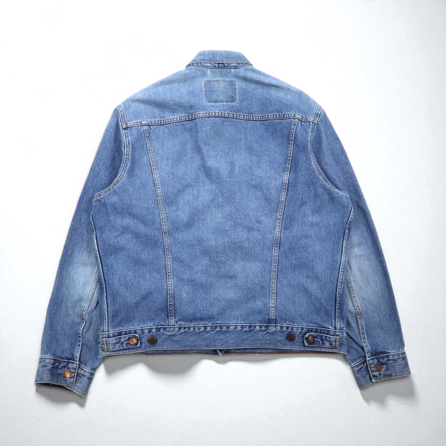 Levi's 90s Italian Made Euro Model Denim Trucker Jacket, Size XL, Indigo and Blue, 70503 0407