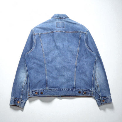 Levi's 90s Italian Made Euro Model Denim Trucker Jacket, Size XL, Indigo and Blue, 70503 0407