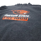 JERZEES Half-Zip College Sweatshirt, Large, Grey, Cotton, Fleece Lining, NCAA, OREGON STATE, Made in Honduras