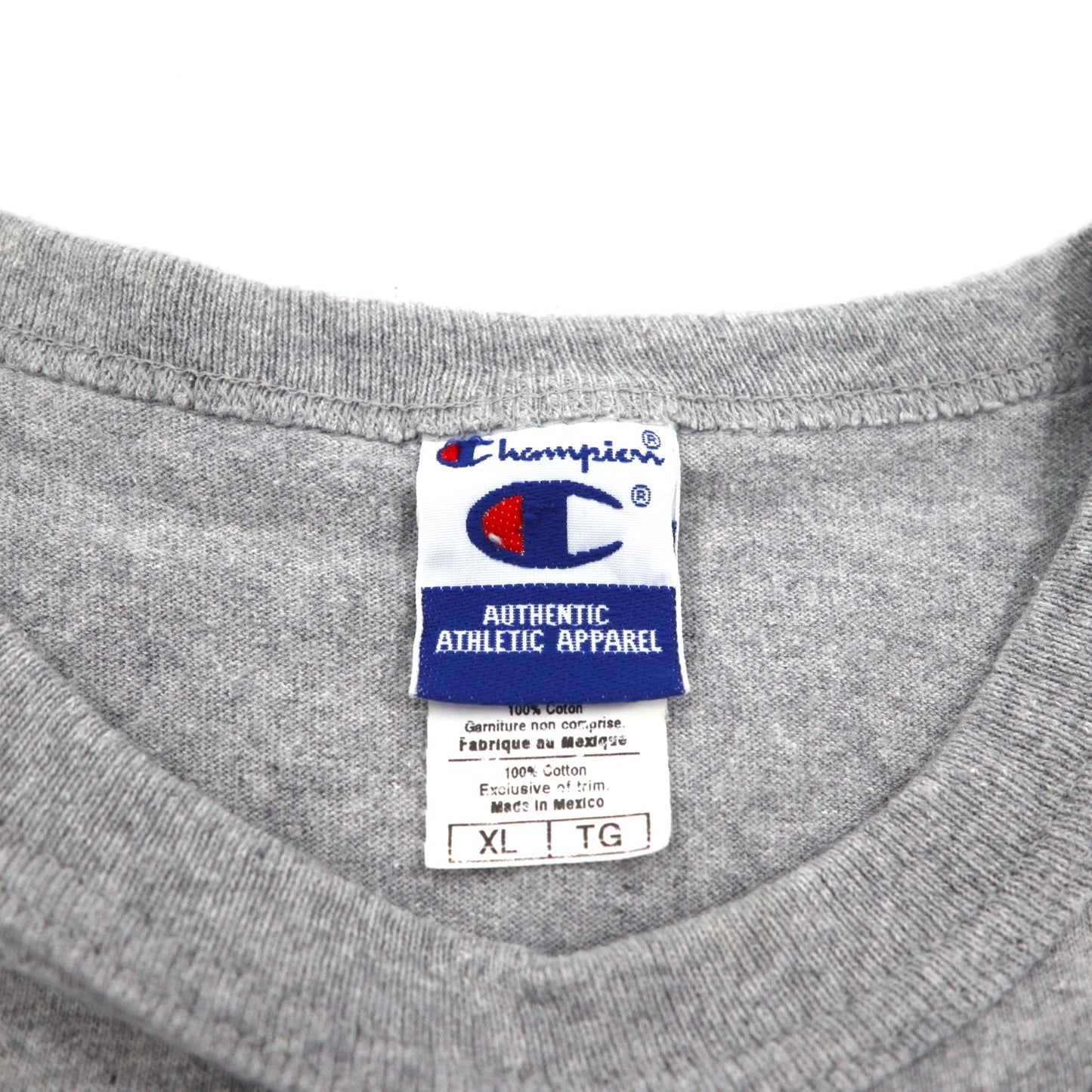 Champion 90s Embroidered Tag T-Shirt XL Grey Cotton NOTRE DAME FOOTBALL Made in Mexico