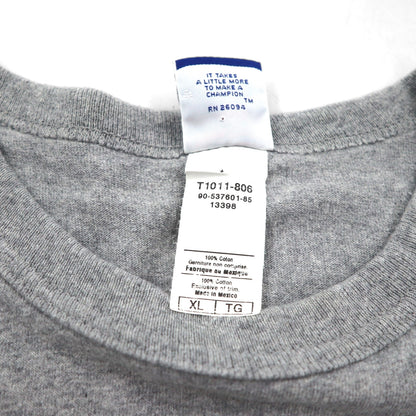 Champion 90s Embroidered Tag T-Shirt XL Grey Cotton NOTRE DAME FOOTBALL Made in Mexico