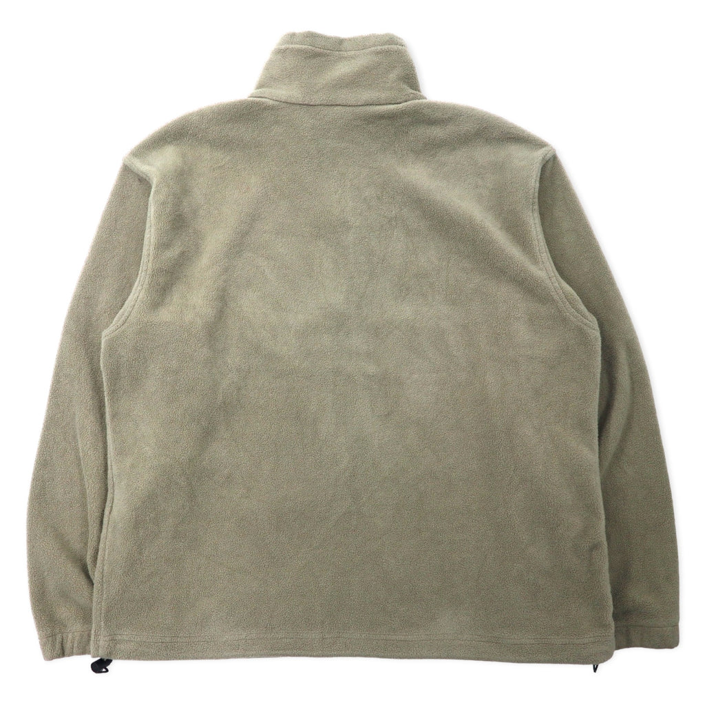 Columbia Full Zip Fleece Jacket L Beige Polyester One Point Logo Embroidery WM6113