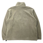Columbia Full Zip Fleece Jacket L Beige Polyester One Point Logo Embroidery WM6113
