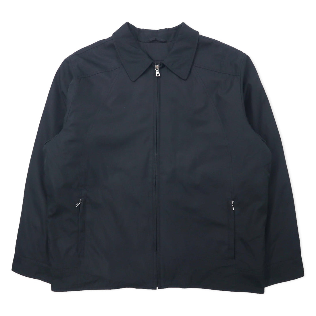 日本然リトテ-古着オンライン-LONDON FOG スウィングトップ ハリントンジャケット L ブラック ポリエステル フリースライナー-LONDON FOG Swing Top Harrington Jacket L Black Polyester Fleece Liner