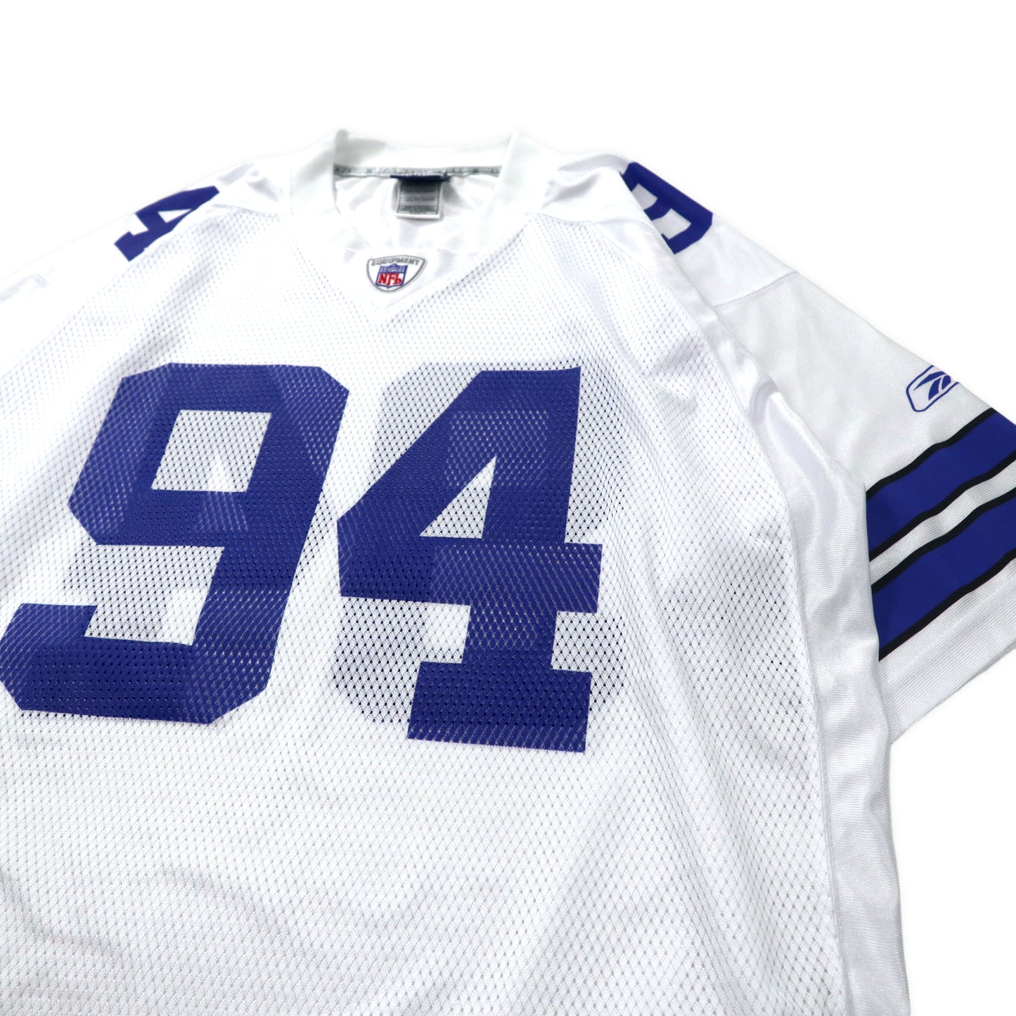 Reebok NFL ゲームシャツ XL ホワイト ポリエステル メッシュ Dallas Cowboys ナンバリング DeMarcus Ware ビッグサイズ