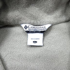Columbia Full Zip Fleece Jacket L Beige Polyester One Point Logo Embroidery WM6113