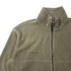 Columbia Full Zip Fleece Jacket L Beige Polyester One Point Logo Embroidery WM6113