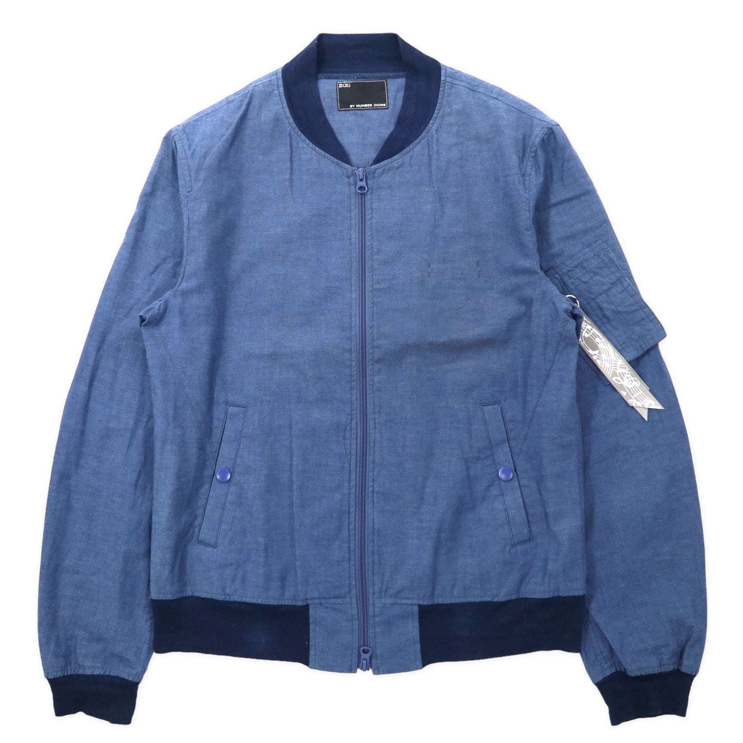 n (n) by number (n) INE Shambray MA-1 Flight Jacket 4 Blue