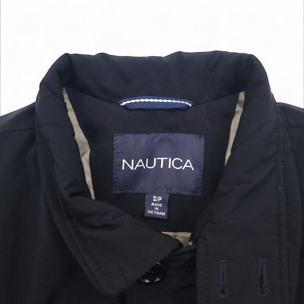 NAUTICA Stand Collar Down Jacket Coat S Black Polyester