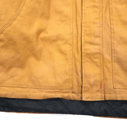 CRAFTSMAN 90年代 ダック ワークジャケット カバーオール 2XL キャメル ブラウン 中綿 ドローコード 襟コーデュロイ