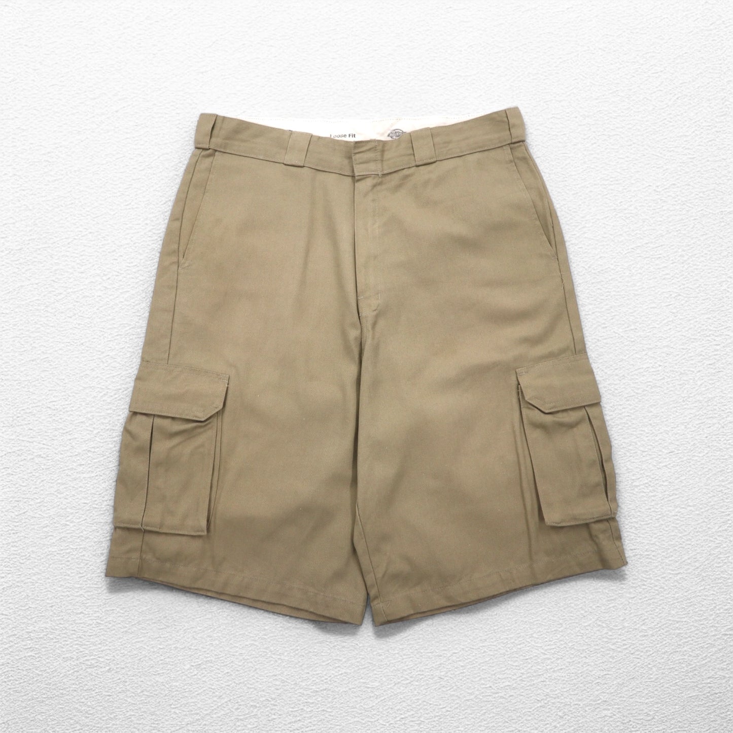 Dickies ルーズフィット ツイル カーゴショートパンツ ハーフパンツ L ベージュ LOOSE FIT WR888DS
