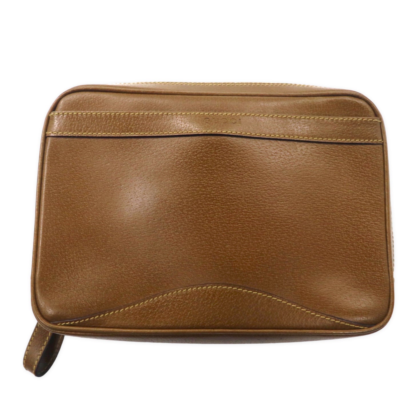 GUCCI CLUTCH BAG Clutch Bag Brown Leather 018 3754 3702 Italian 