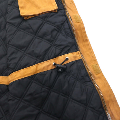 CRAFTSMAN 90年代 ダック ワークジャケット カバーオール 2XL キャメル ブラウン 中綿 ドローコード 襟コーデュロイ