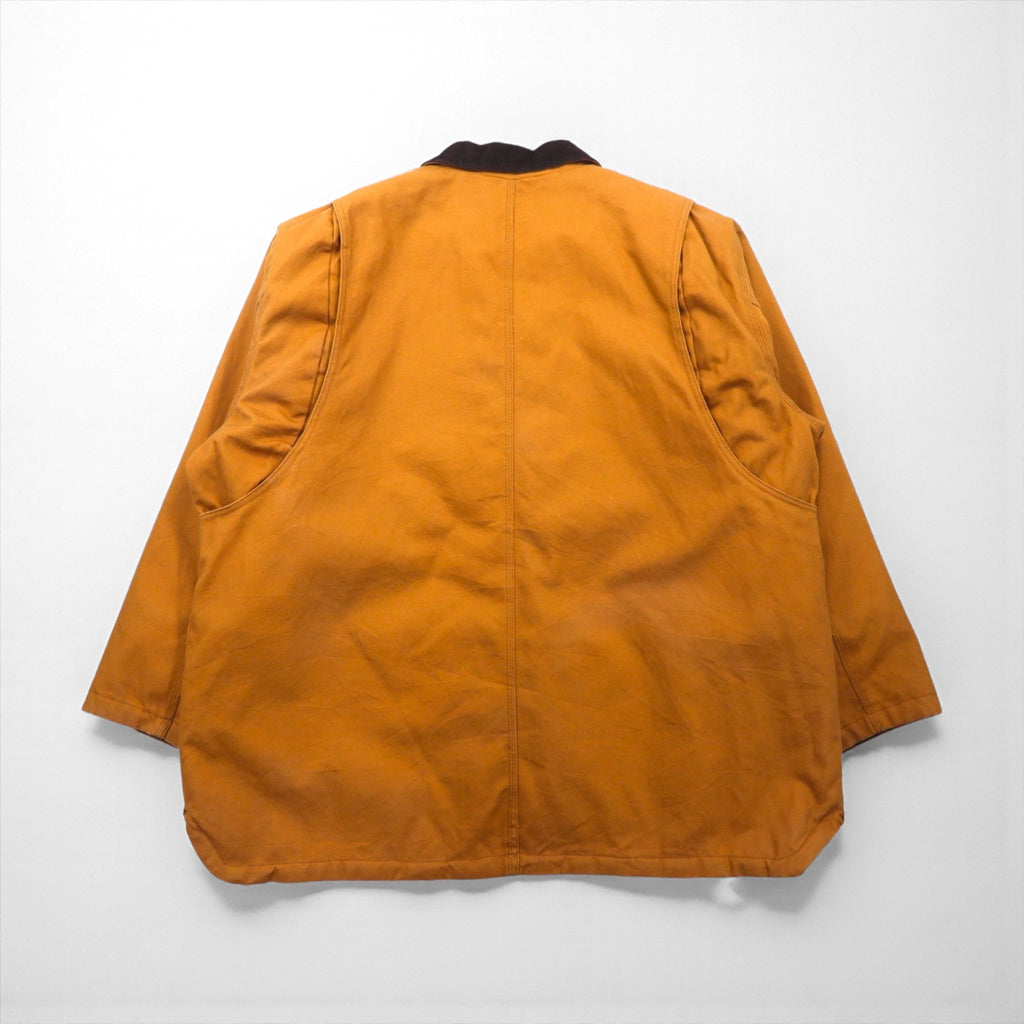 CRAFTSMAN 90年代 ダック ワークジャケット カバーオール 2XL キャメル ブラウン 中綿 ドローコード 襟コーデュロイ