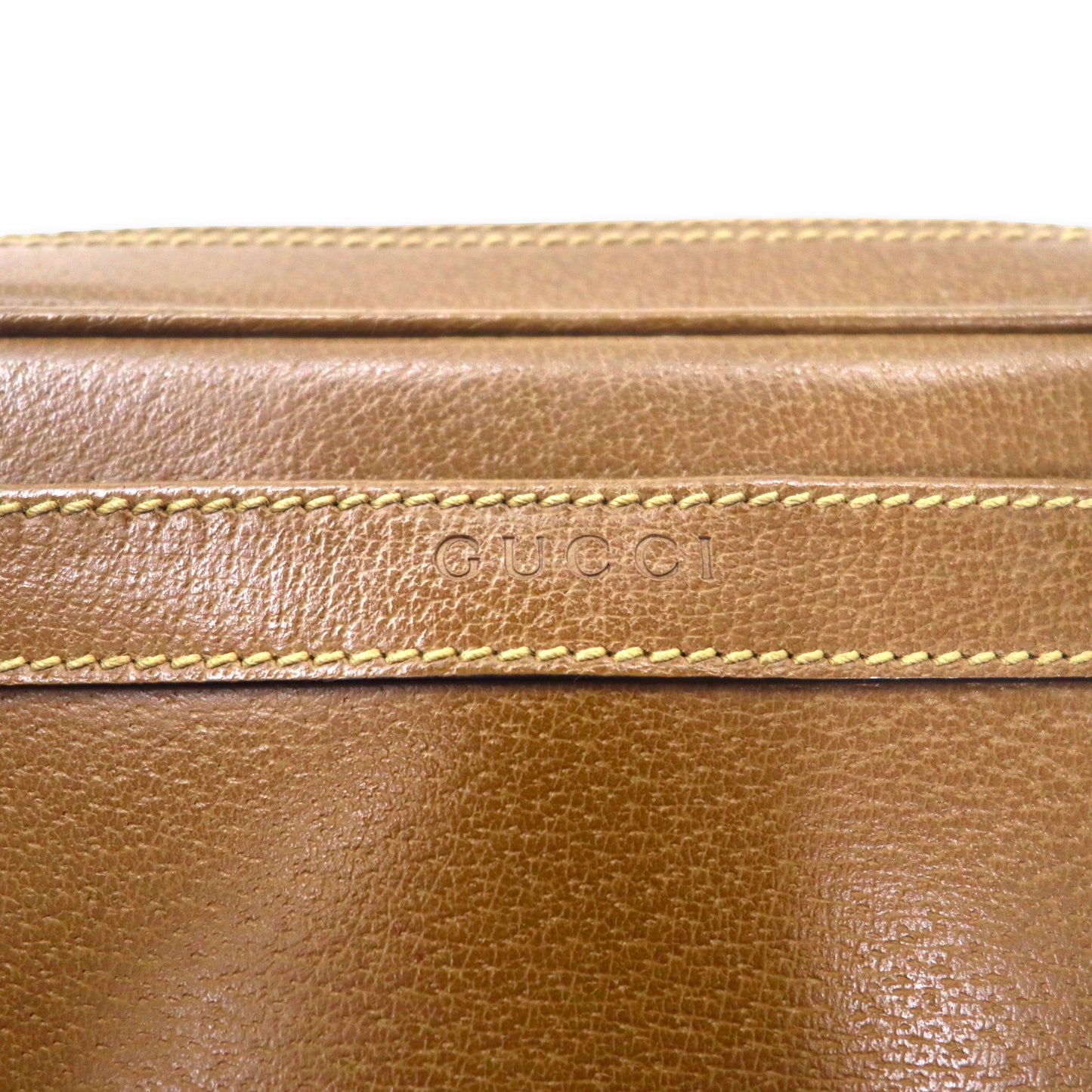 GUCCI CLUTCH BAG Clutch Bag Brown Leather 018 3754 3702 Italian 