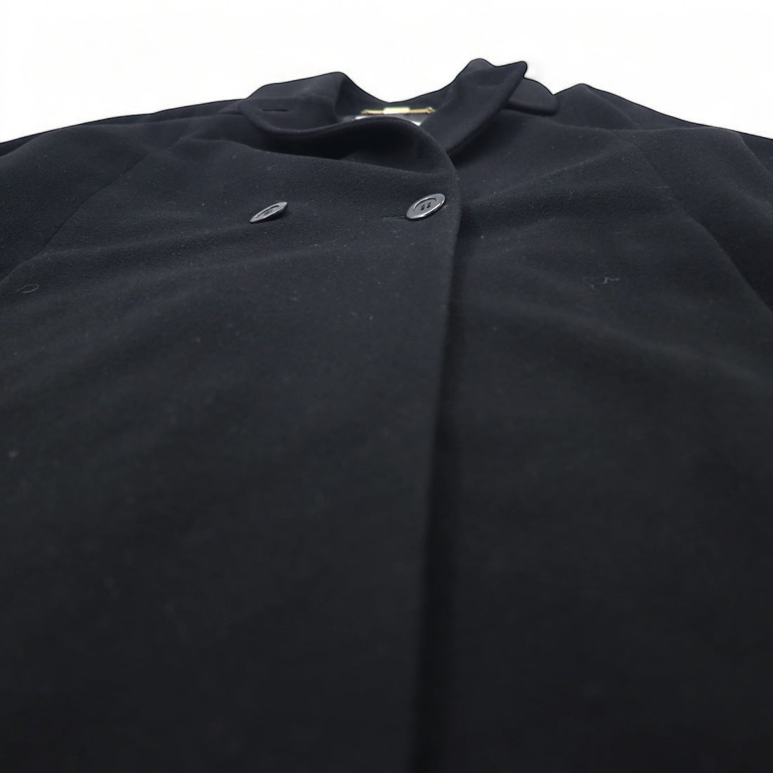 Burberrys スペイン製 カシミヤ チェスターコート M ブラック ウール WOOL & CASHMERE