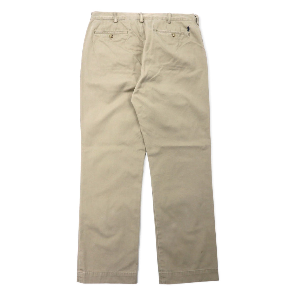 POLO RALPH LAUREN Classic Fit Chino Pants 36 Beige Cotton TALON Zip THE POLO CHINO