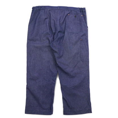 Le Mont Saint Martin 70年代 フランス製 フレンチワーク デニムパンツ 3XL インディゴ ブルー TERGAL