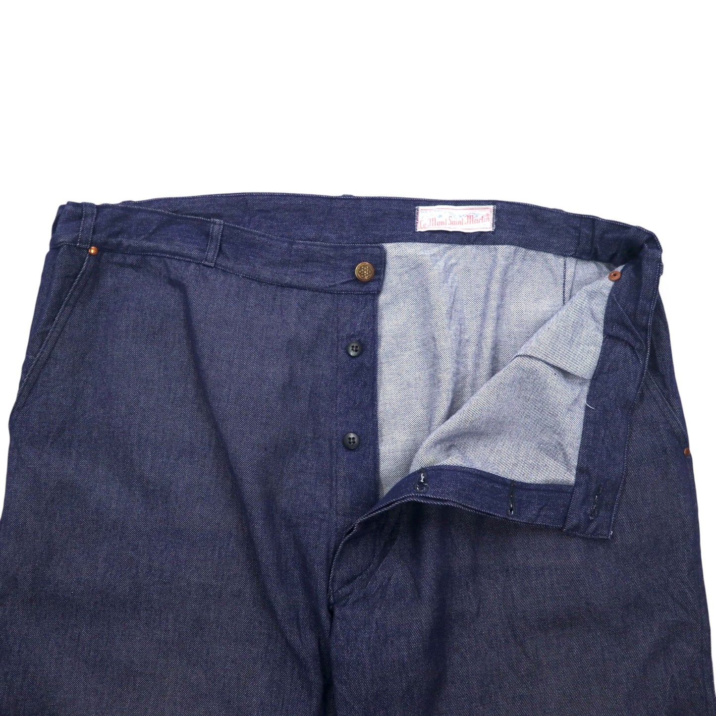 Le Mont Saint Martin 70年代 フランス製 フレンチワーク デニムパンツ 3XL インディゴ ブルー TERGAL