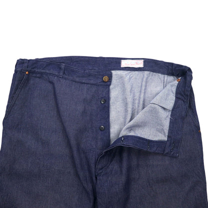 Le Mont Saint Martin 70年代 フランス製 フレンチワーク デニムパンツ 3XL インディゴ ブルー TERGAL