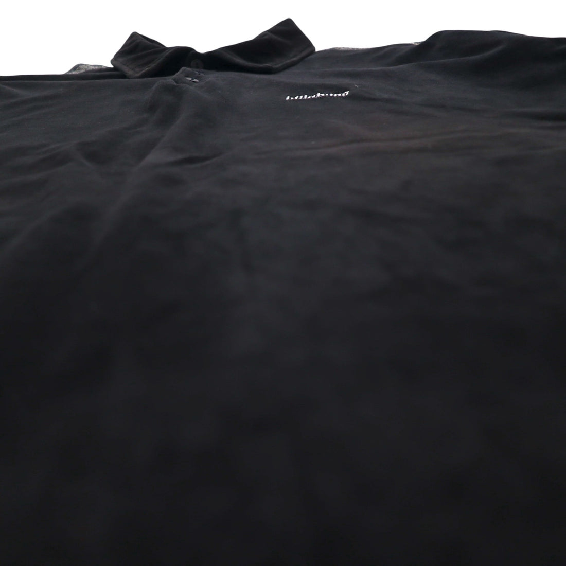 Billabong 90s USA made velour polo shirt XL black cotton polyester one point logo embroidery