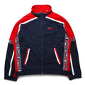 FILA 90s Track Jacket Jersey XL Navy Red Polyester Tape Logo