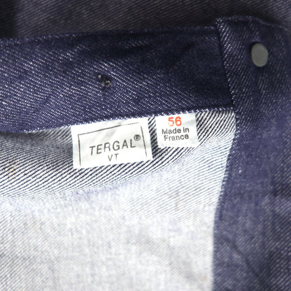 Le Mont Saint Martin 70年代 フランス製 フレンチワーク デニムパンツ 3XL インディゴ ブルー TERGAL