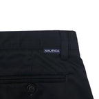 NAUTICA 2-pleat Wide Leg Slacks, Size M, Black, RIGGER Cotton