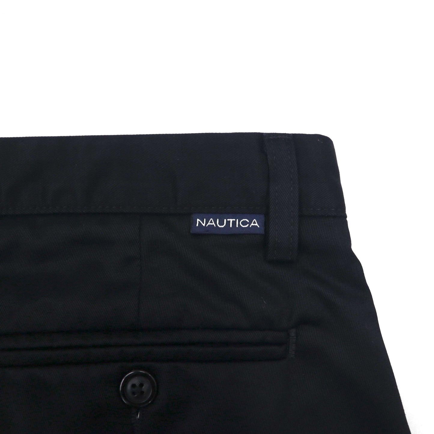NAUTICA 2-pleat Wide Leg Slacks, Size M, Black, RIGGER Cotton
