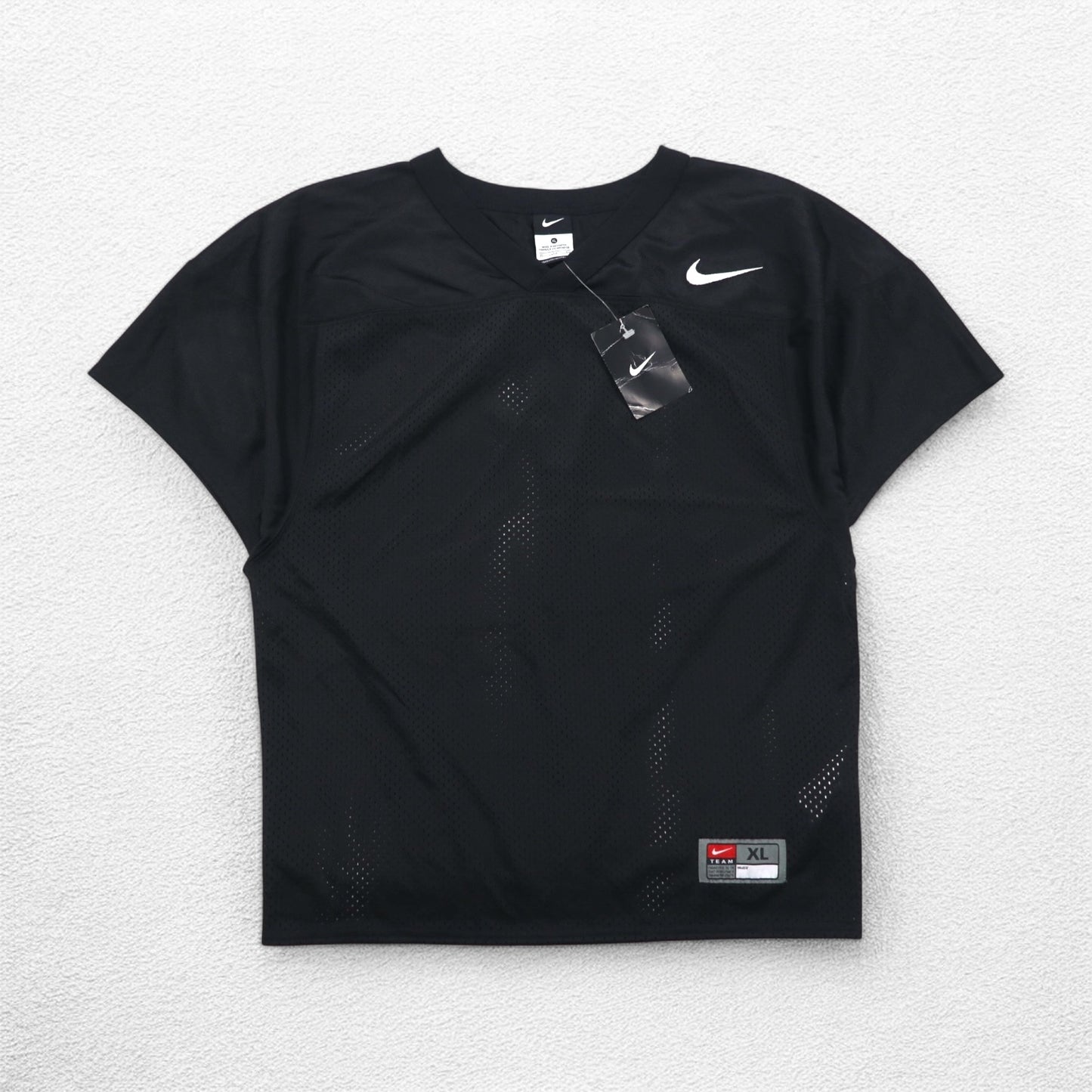 NIKE Mesh Game Shirt XL Black Polyester Swoosh 678434-010 Unused