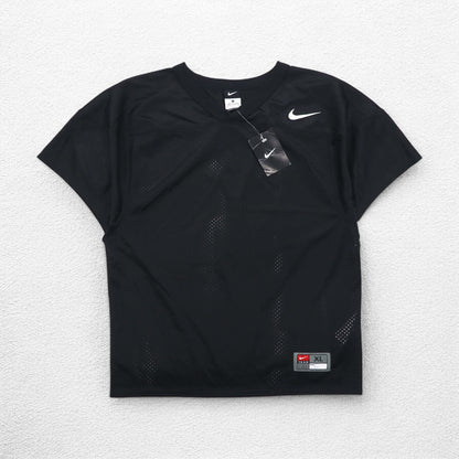 NIKE Mesh Game Shirt XL Black Polyester Swoosh 678434-010 Unused