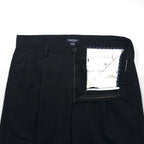 NAUTICA 2-pleat Wide Leg Slacks, Size M, Black, RIGGER Cotton