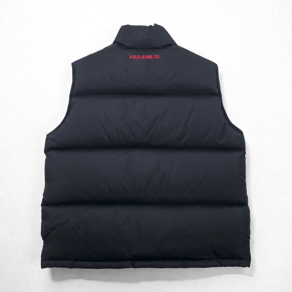 POLO JEANS CO. Ralph Lauren 90年代 ボリューム  ダウンベスト S ブラック リップストップ