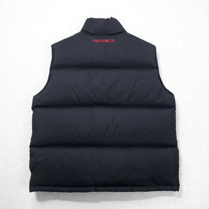 POLO JEANS CO. Ralph Lauren 90年代 ボリューム  ダウンベスト S ブラック リップストップ