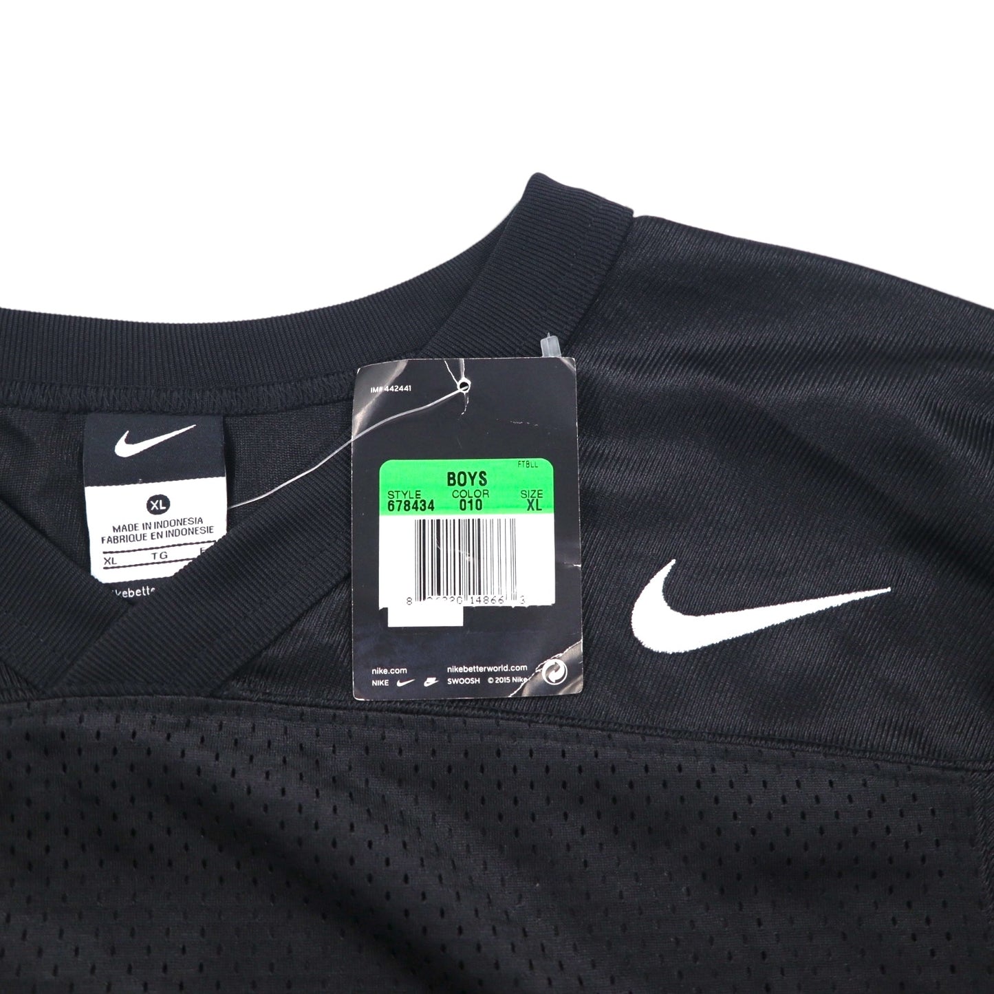 NIKE Mesh Game Shirt XL Black Polyester Swoosh 678434-010 Unused