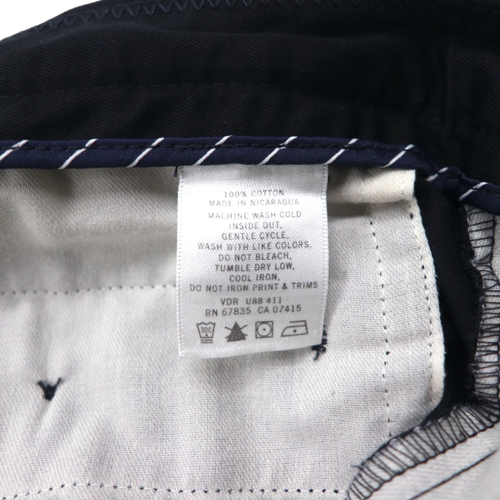 NAUTICA 2-pleat Wide Leg Slacks, Size M, Black, RIGGER Cotton