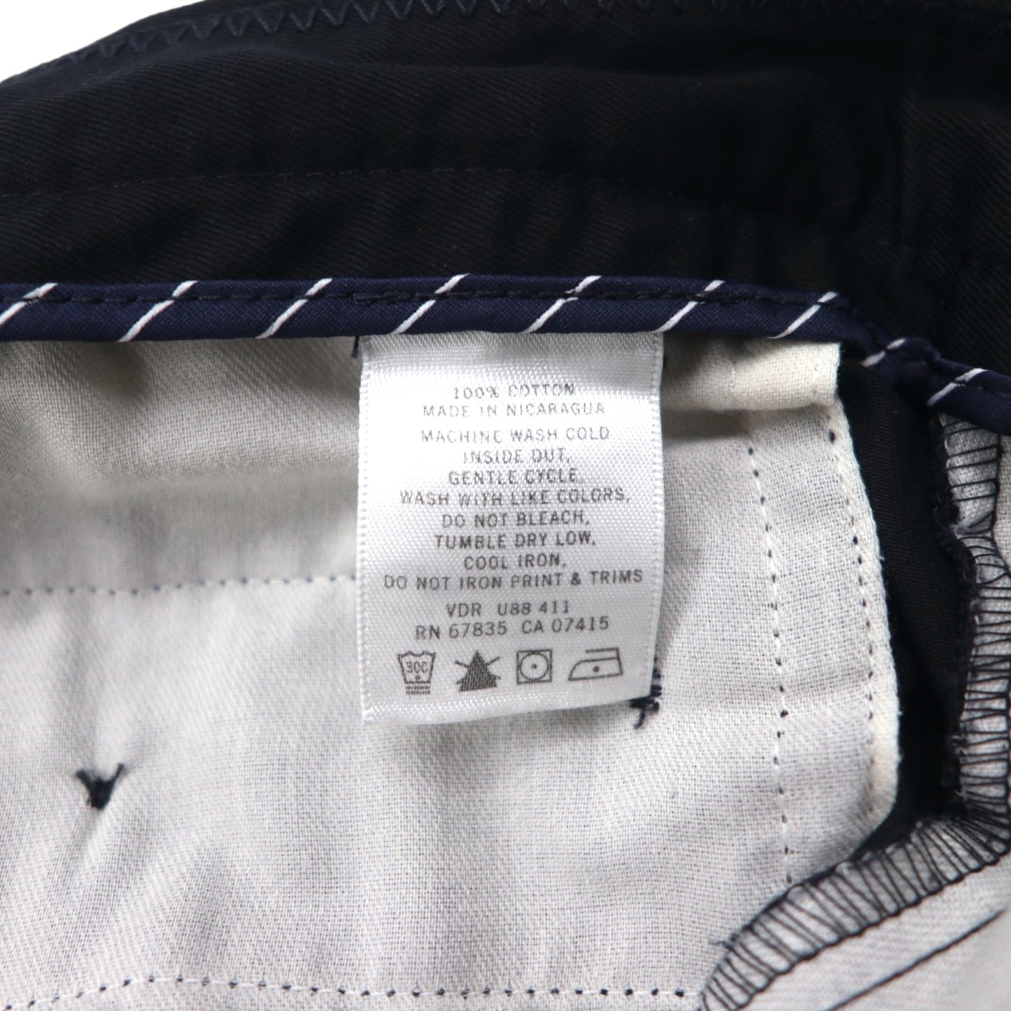 NAUTICA 2-pleat Wide Leg Slacks, Size M, Black, RIGGER Cotton