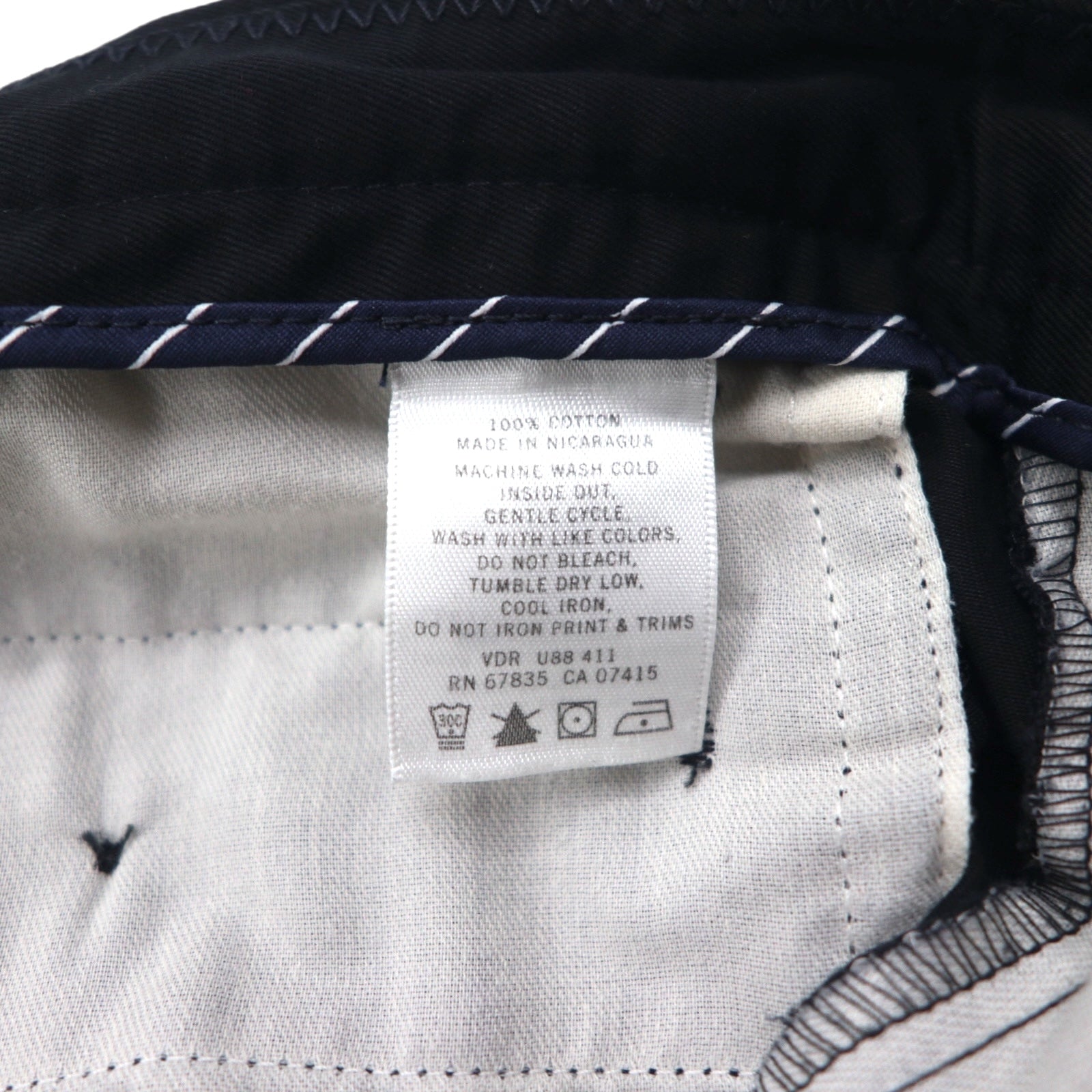 NAUTICA 2-pleat Wide Leg Slacks, Size M, Black, RIGGER Cotton