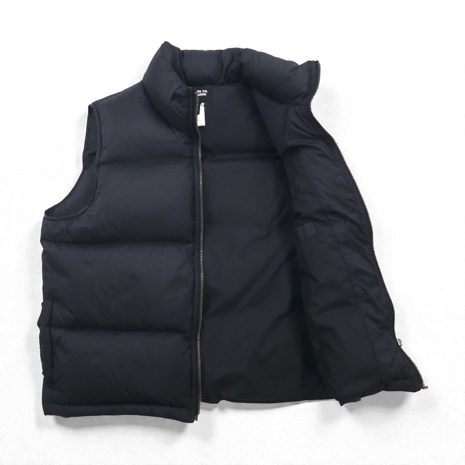 POLO JEANS CO. Ralph Lauren 90年代 ボリューム  ダウンベスト S ブラック リップストップ