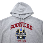 Champion ECO College Print Hoodie 3XL Grey Cotton Fleece Lining NCAA SOONERS Big Size