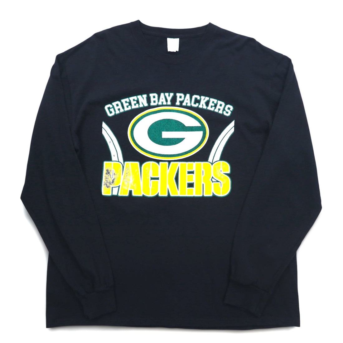 NFL グリーンベイ パッカーズ GREEN BAY PECKERS ロングスリーブTシャツ ロンT XL ブラック ホンジュラス製