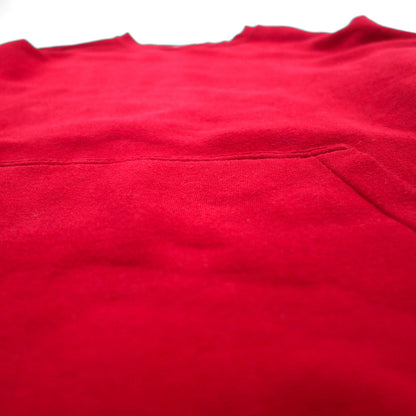 AND1 00年代 ブランク スウェットシャツ トレーナー XL レッド 無地 裏起毛 フロントポケット