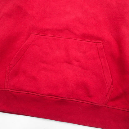 AND1 00年代 ブランク スウェットシャツ トレーナー XL レッド 無地 裏起毛 フロントポケット